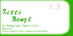 kitti menzl business card